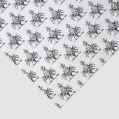 Preppy Heraldic Pineapple Coat of Arms Crest Tissuepapier (Detail)