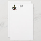 Preppy Heraldic Pineapple Crest Color RWT Briefpapier (Voorkant / Achterkant)