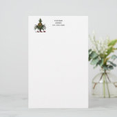 Preppy Heraldic Pineapple Crest Color RWT Briefpapier (Staand voorkant)