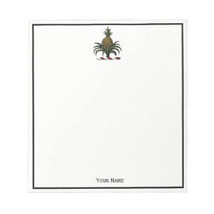 Preppy Heraldic Pineapple Crest Color RWT Notitieblok