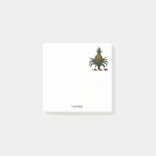 Preppy Heraldic Pineapple Crest Color RWT Post-it® Notes