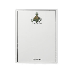 Preppy Heraldic Pineapple Crest Color WT Notitieblok