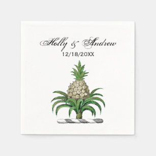 Preppy Heraldisch Ananas Wapen Crest Servet