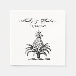 Preppy Heraldisch Ananas Wapen Crest Servetten