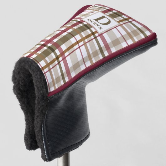 Preppy Herfst Plaid Golfheadcover (3/4 voorkant)
