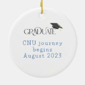 Preppy High School Afstuderen College Suitcase Keramisch Ornament (Achterkant)