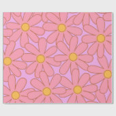 Preppy Hippie roze Paarse ventilator Cadeaupapier (Vlak)