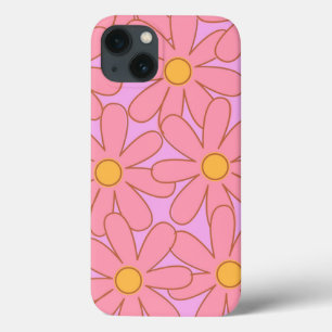 Preppy Hippie roze Paarse ventilator iPhone 13 Hoesje