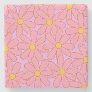 Preppy Hippie roze Paarse ventilator Stenen Onderzetter