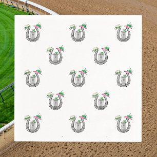 Preppy Hoefijzers Fantasiehoeden Mint Juleps RenDa Servet