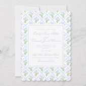 Preppy Hydrangea Waterverf Trellis Wedding Kaart (Voorkant)