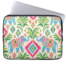 Preppy Ikat Tropische Palm Boho Chic Computerhoes 