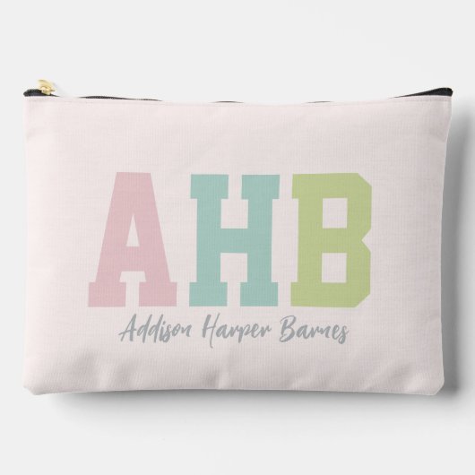 Preppy initialen schattig kleurrijk trendy geperso etui (Voorkant)