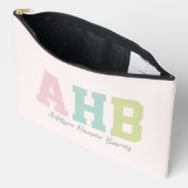 Preppy initialen schattig kleurrijk trendy geperso etui (Open)