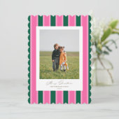 Preppy Joy kerstkaart geschulpte vakantie (Staand voorkant)