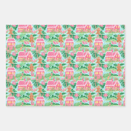 Preppy kerst inpakpapier (Voorkant)