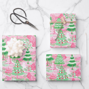 Preppy kerst inpakpapier vel