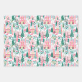 Preppy kerst inpakpapier vel (Voorkant)