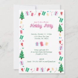 Preppy Kerstboom Gift Snoep Holiday Party Kaart