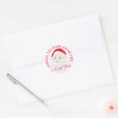 Preppy kerstcadeaus ronde sticker (Envelop)