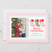 Preppy Kerstkousen Kerstmis Feestdagenkaart (Voorkant)