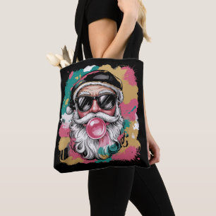 Preppy Kerstman Coquette Kerst Glitter Roze Meisje Draagtas