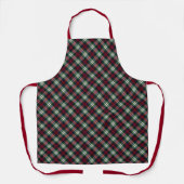 Preppy Kerstmis Plaid  Schort (Voorkant)