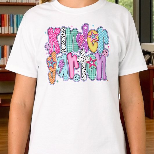 Preppy Kindergarten First Day of School Coquette  T-shirt