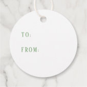 Preppy Krans met Pink Gingham Bow Bedankjes Labels (Achterkant)