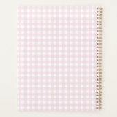 Preppy Krans met Pink Gingham Bow Planner (Achterkant)