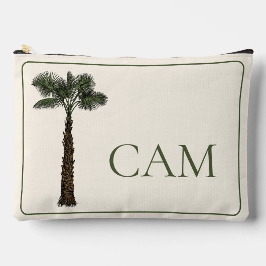 Preppy Kust Palmboom Monogram Etui (Voorkant)