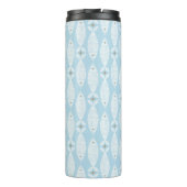 Preppy kustblauwe vis thermosbeker (Achterkant)