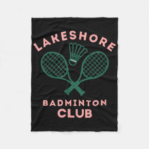 Preppy Lakeshore Badminton Club Schattig Grafisch Fleece Deken