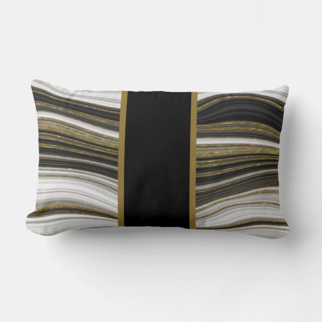 Preppy Liquid Marble Geometric Pattern Kussen (Voorkant)