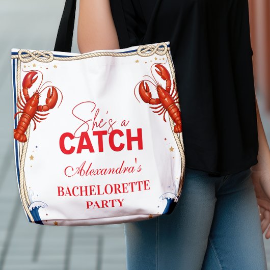 Preppy Lobster Seaside Bachelorette Party Draagtas