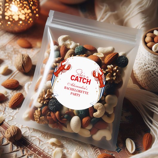 Preppy Lobster Seaside Bachelorette Party Ronde Sticker