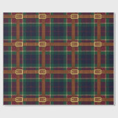 Preppy Lux Christmas Plaid Cadeaupapier (Vlak)