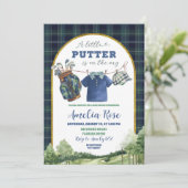 Preppy Luxury Golf Baby Shower Invitation (Debout devant)