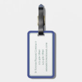 Preppy Mallard Duck-monogram Bagagelabel (Achterkant verticaal)