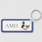 Preppy Mallard Duck-monogram Sleutelhanger (Voorkant)