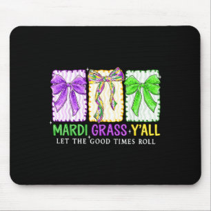 Preppy Mardi Gras Y'all Laat De Goede Tijden Rolle Muismat