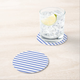 Preppy Marineblauwe & witte Strepen - Onderzetter