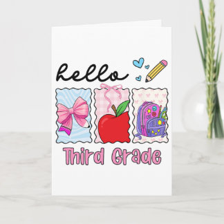 Preppy Meisjes Ck Naar School Hallo Derde Klas Ler Kaart