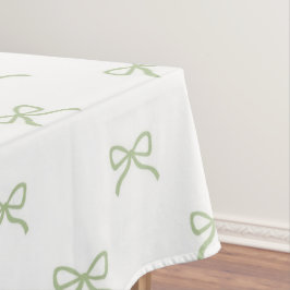 Preppy Meisjesachtig Groen Strik Patroon Lente & Z Tafelkleed