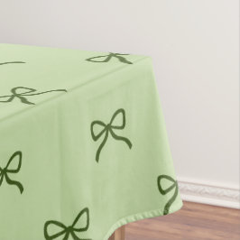Preppy Meisjesachtig Groen Strik Patroon Lente & Z Tafelkleed