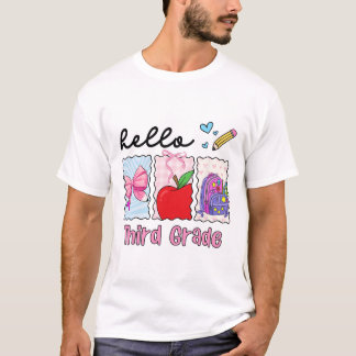 Preppy Meisjesachtige Ck naar school Hallo Derde K T-shirt