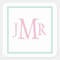 Preppy Mint groen & Roze Monogram