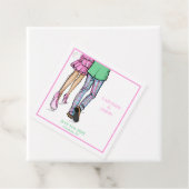 Preppy Mode paar Douche bruiloft Bedankjes Labels (In situ)