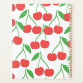 Preppy Modern Cherry Pattern Personalized Planner (Achterkant)