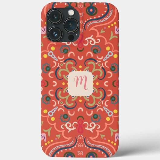 Preppy Monogram & Kleurrijk Case-Mate iPhone Case (Achterkant)